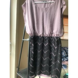 Purple & black laced skirt dress!